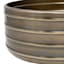 Honeybloom Ribbed Brass Decorative Bowl, 10x4
