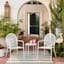 Providence 3-Piece Geo Metal Patio Chat Set, White