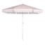 Providence Premium Pink Awning Stripe Round Patio Umbrella, 9'