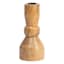 Natural Wooden Taper Candle Holder, 6"