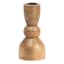 Natural Wooden Taper Candle Holder, 5"