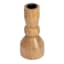 Natural Wooden Taper Candle Holder, 5"