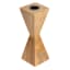 Natural Wooden Taper Candle Holder, 7"