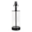 Black & Glass Column Small Lamp Base with USB, 17"