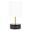 Crosby St. Black Marble Mini Table Lamp with Shade, 12"