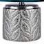 Found & Fable Silver Etched Metal Small Lamp with Green Shade, 16"