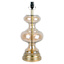 Providence Amber Luster Glass Medium Table Lamp Base with Gold Accents, 22"