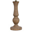 Honeybloom Beige Wood Medium Table Lamp with Striped Shade, 24"