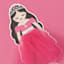 Tiny Dreamers Hot Pink Princess Canvas Wall Art, 12"