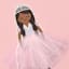 Tiny Dreamers Pink Princess II Canvas Wall Art, 12"