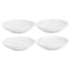 Set of 4 White Round Shallow Bowls, 5"