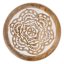 9In Carved Flower Wood Trivet