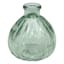 Green Striped Glass Bud Vase, 4"