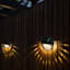 2-Lumen Solar Black Circle Deck Light