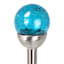 Solar Blue Crackle Small Globe Pathway Light