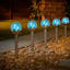 Solar Blue Crackle Small Globe Pathway Light
