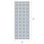 Vinyl Blue/Ivory Runner 2x5
