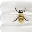 Honeybloom Indoor White Honeybee Stoneware Pot, Medium