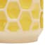 Honeycomb Indoor Yellow Patterned Stoneware Pot, Small