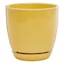 Indoor Elsie Yellow Stoneware Ceramic Pot, Small
