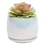 Indoor Iridescent Pot with Saucer, Small