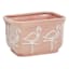Providence Indoor Pink Flamingo Ceramic Square Planter, 4.8"