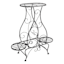 2-Tier Black Metal Outdoor Plant Stand, 22x24
