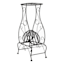 2-Tier Black Metal Outdoor Plant Stand, 22x24