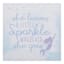 Tiny Dreamers She Leaves a Little Sparkle Wherever She Goes Canvas Wall Art, 12"