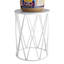 Metal Diamond Plant Stand, White