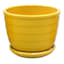 Indoor Yellow Beehive Ceramic Pot, Small