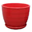 Indoor Red Beehive Ceramic Pot, Small