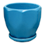 Indoor Hexa Blue Ceramic Pot, Small
