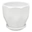Indoor Hexa White Ceramic Pot, Small