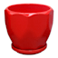 Indoor Hexa Red Ceramic Pot, Small