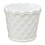 Providence Indoor White Ceramic Weave Planter, 5"