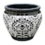 Black & White Mosaic Outdoor Planter, Medium