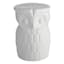 Owl White Ceramic Plant Stand, Large