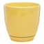 Indoor Elsie Yellow Stoneware Ceramic Pot, Medium