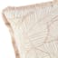Found & Fable Neutral Layered Leaf Pillow with Fringe, 18"