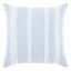 Providence Blue Striped Cotton Velvet Throw Pillow, 18"