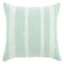Providence Green Striped Cotton Velvet Throw Pillow, 18"