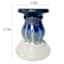 Ty Pennington Blue Glaze Ceramic Pillar Candle Holder, 5x6