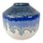 Ty Pennington Blue Ceramic Glaze Vase, 5"