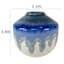 Ty Pennington Blue Ceramic Glaze Vase, 5"