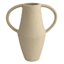 Tracey Boyd White Ceramic Vase with Handles, 9.1"
