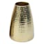 Gold Hammered Vase, 7"