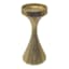 Gold Ribbed Candle Holder, 8.3"