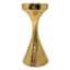 Gold Ribbed Candle Holder, 10"