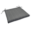Crosby St. Dark Grey Check Print Outdoor Square Seat Cushion